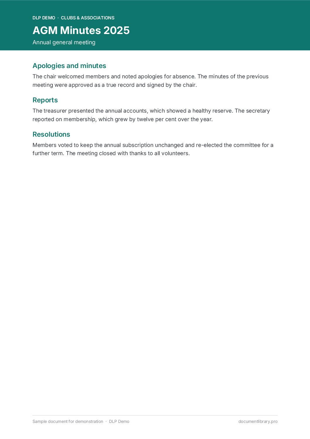 AGM Minutes 2025