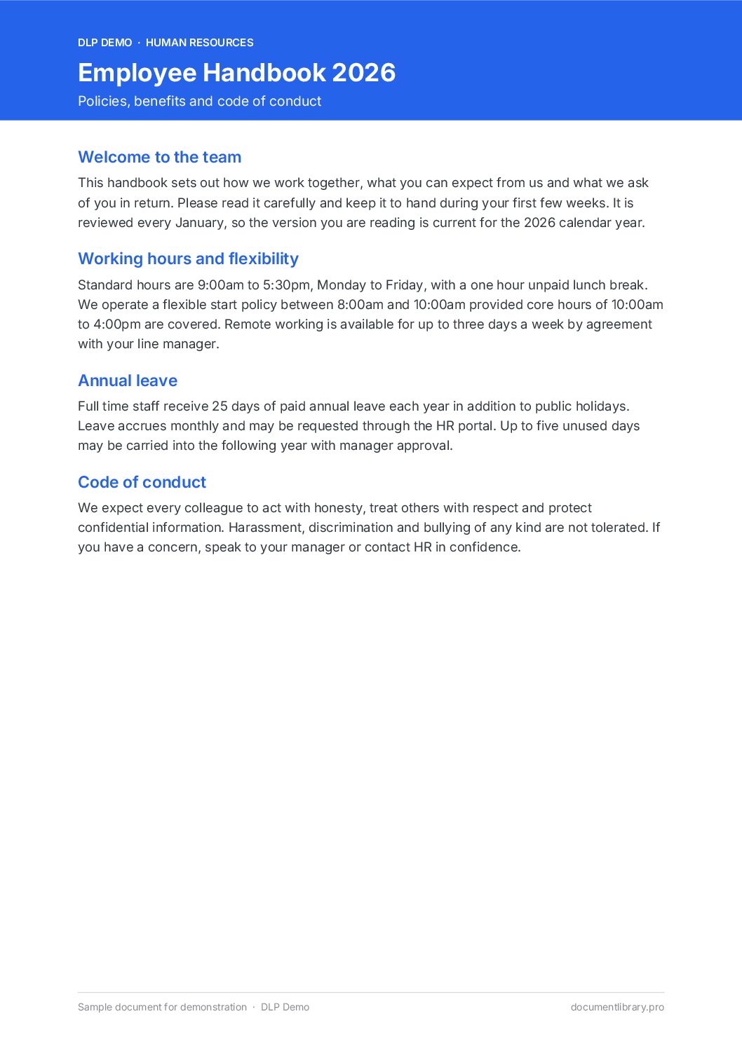 Employee Handbook 2026