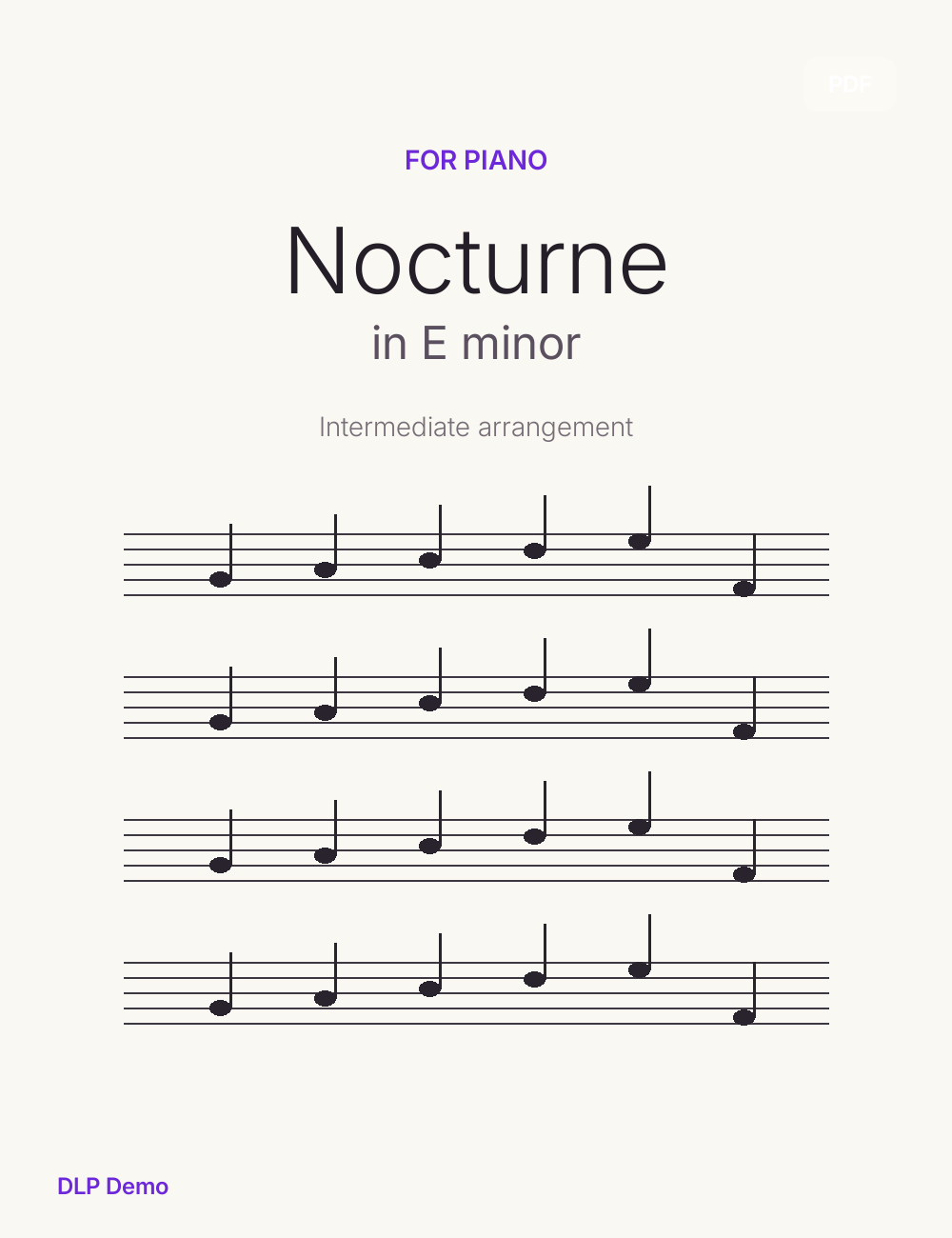 Nocturne in E minor (Sheet Music)