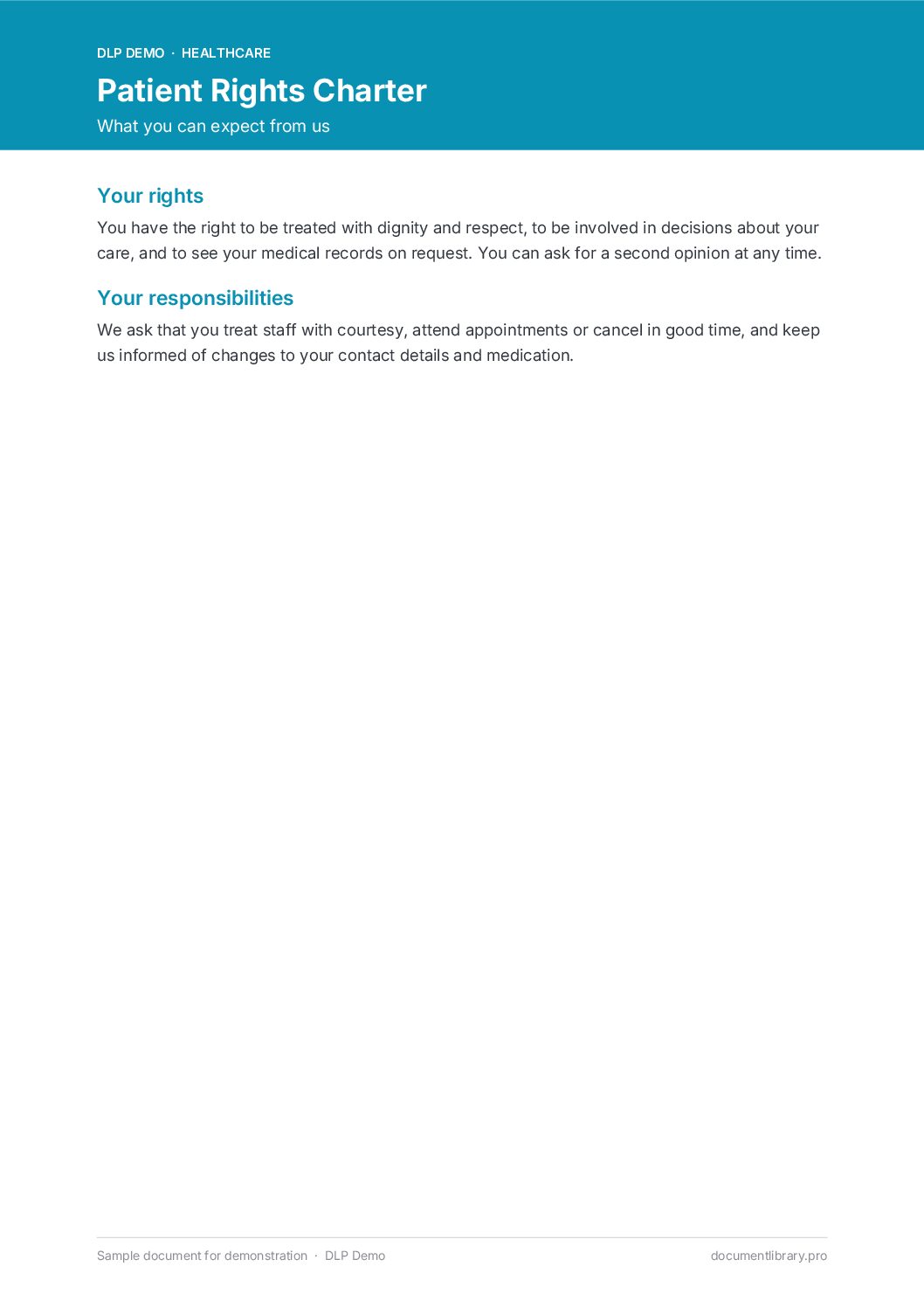 Patient Rights Charter